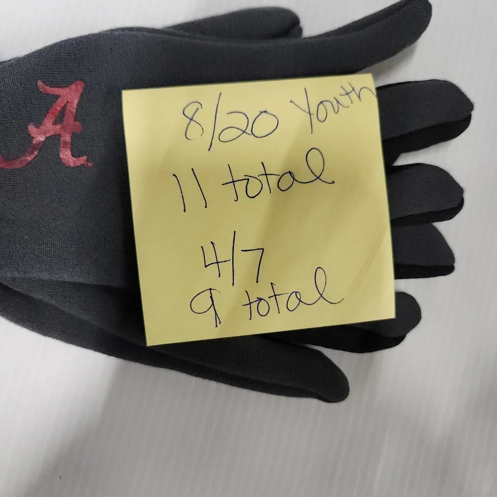 Nike Alabama Crimson Tide Gloves Therma-Fit Youth Size 4/7 Insulated Fleece 126